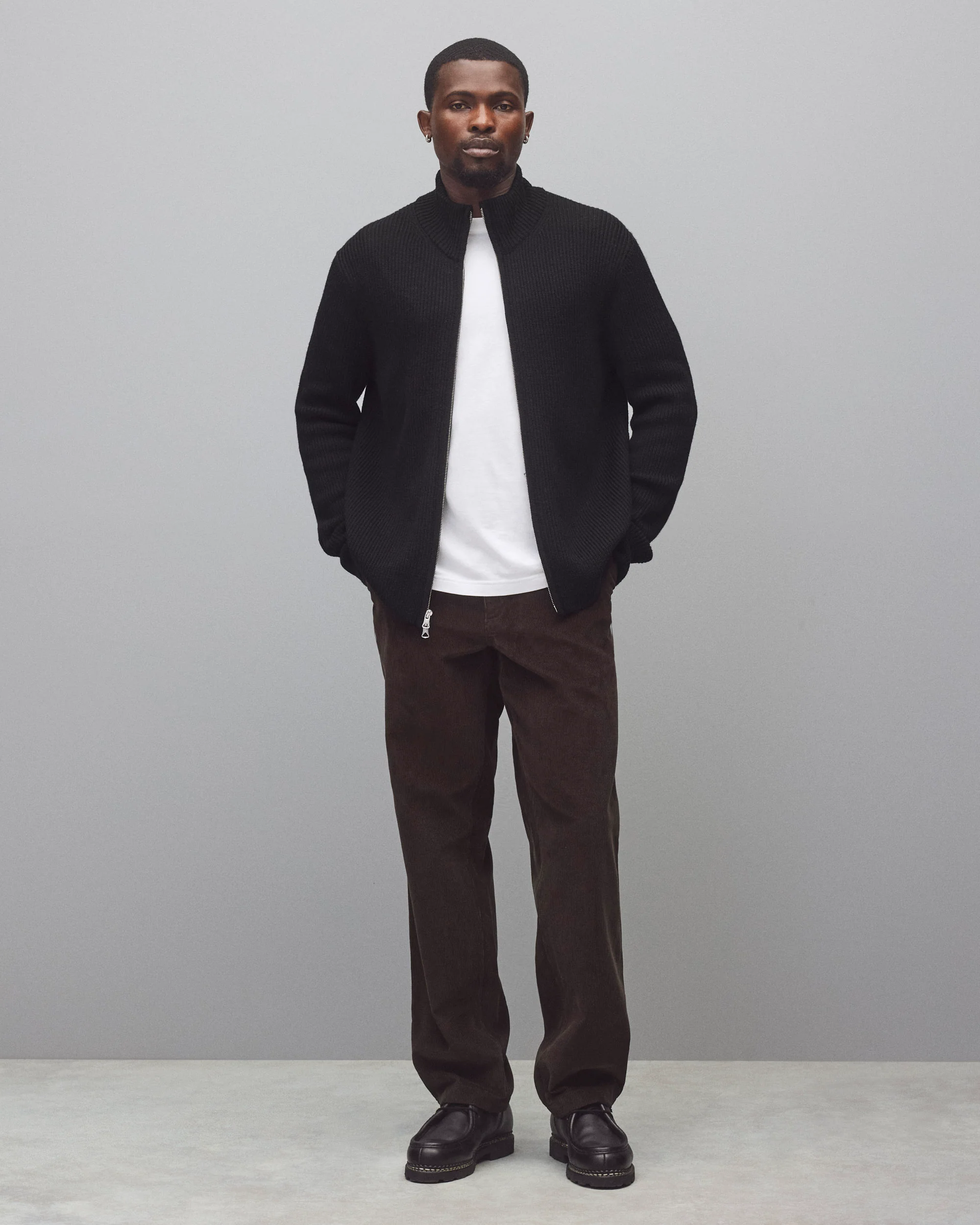 Merino Rib Vinnie Track Jacket - Image 3