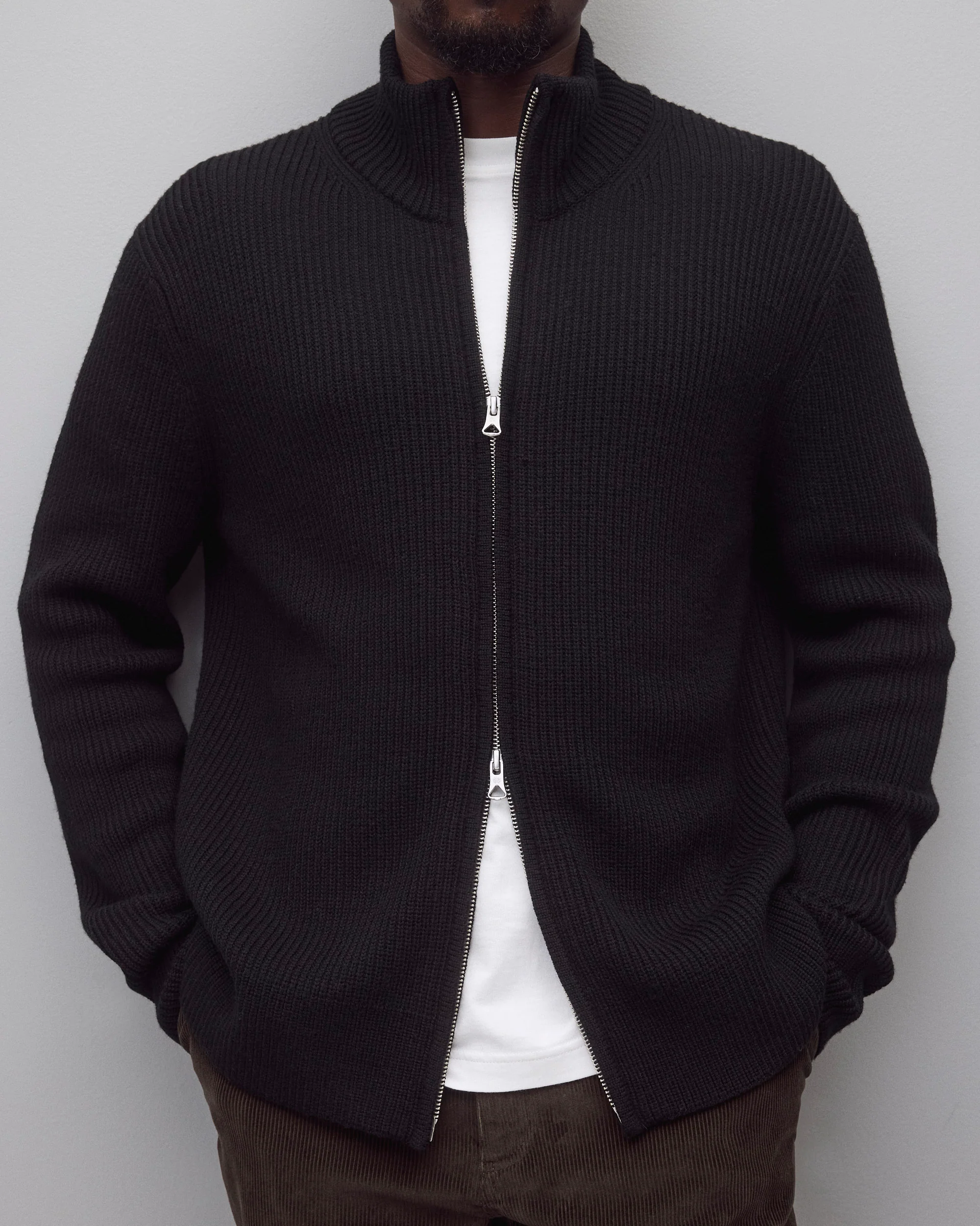 Merino Rib Vinnie Track Jacket - Image 6