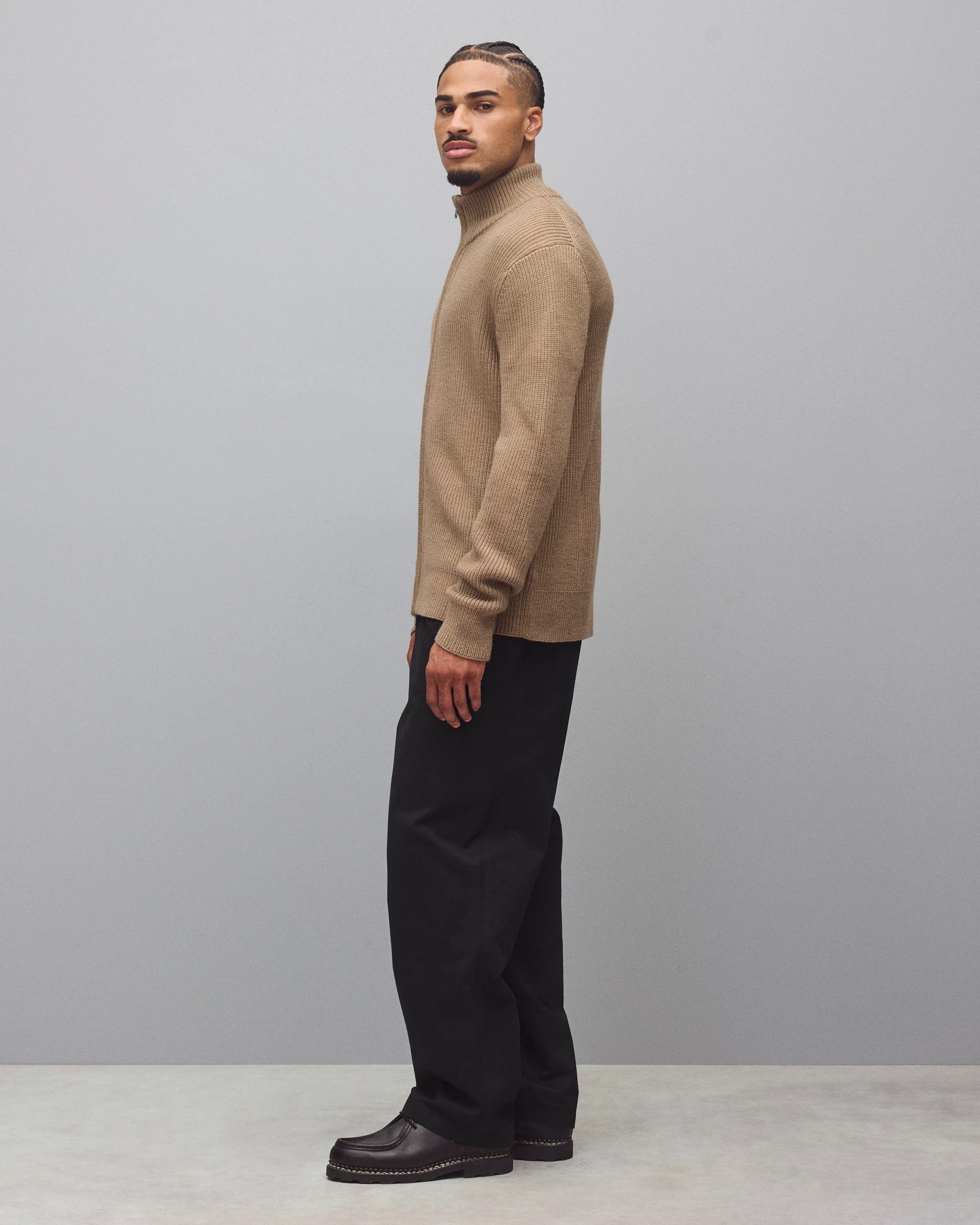 Merino Rib Vinnie Track Jacket - Image 4