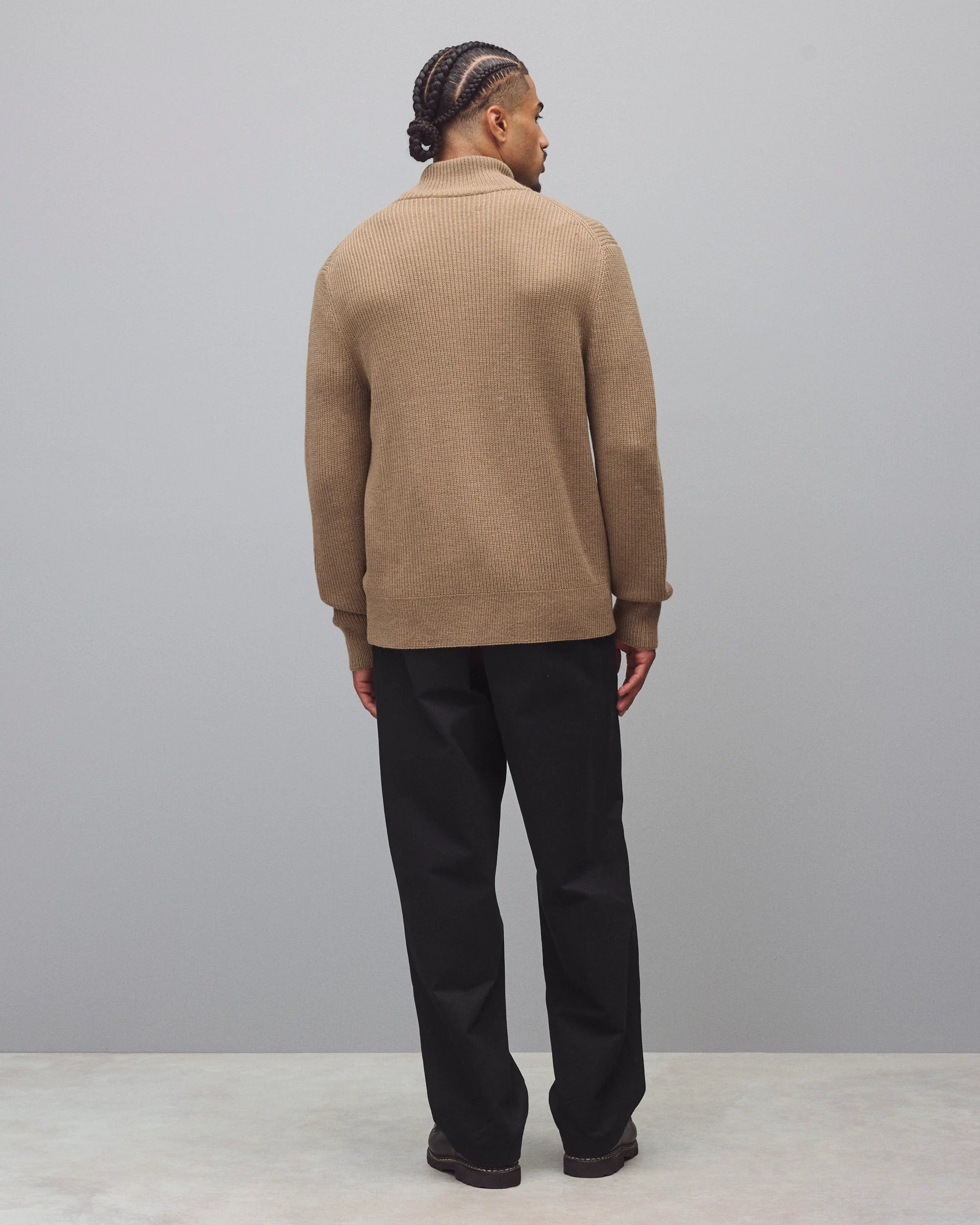 Merino Rib Vinnie Track Jacket - Image 5