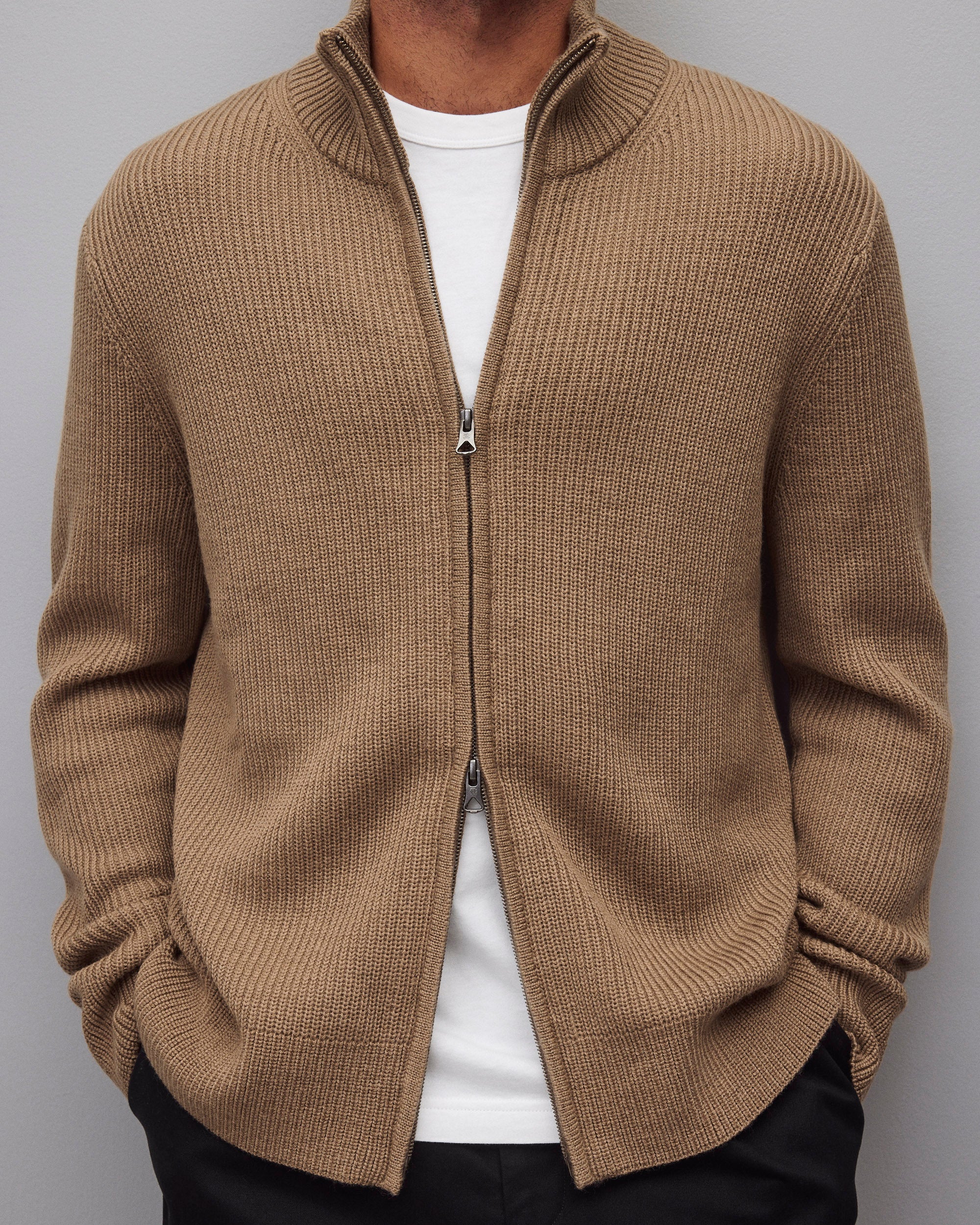 Merino Rib Vinnie Track Jacket - Image 6